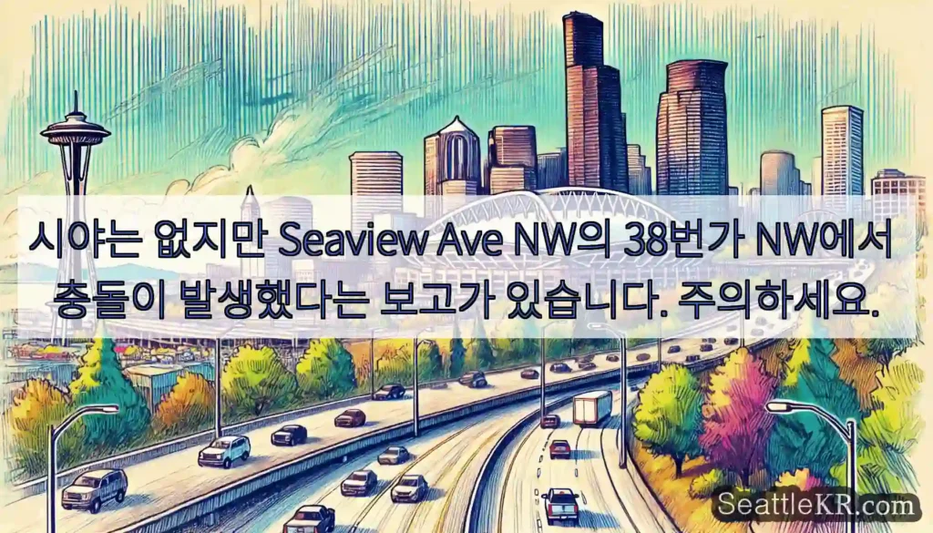 시야는 없지만 Seaview Ave NW의 38번가 NW에서 충돌이 발생했다는 보고가