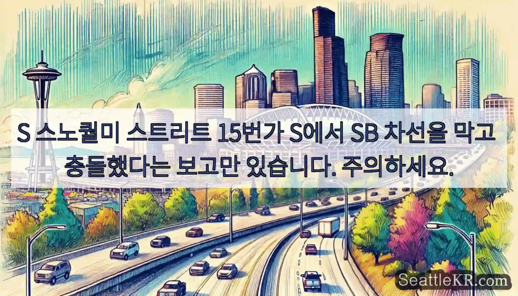 S 스노퀄미 스트리트 15번가 S에서 SB 차선을 막고 충돌했다는 보고만 있습니다.