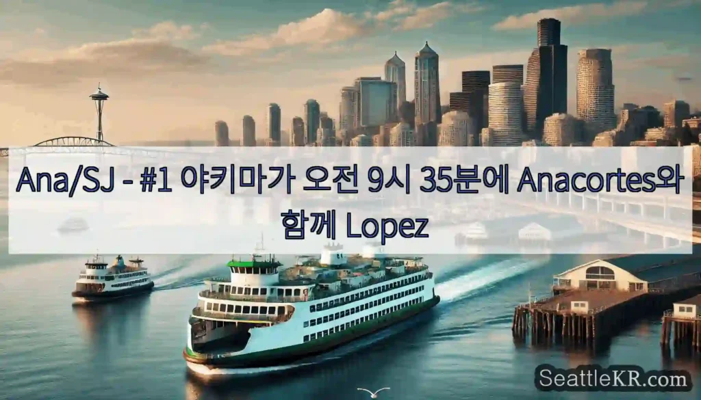 Ana/SJ - #1 야키마가 오전 9시 35분에 Anacortes와 함께 Lopez