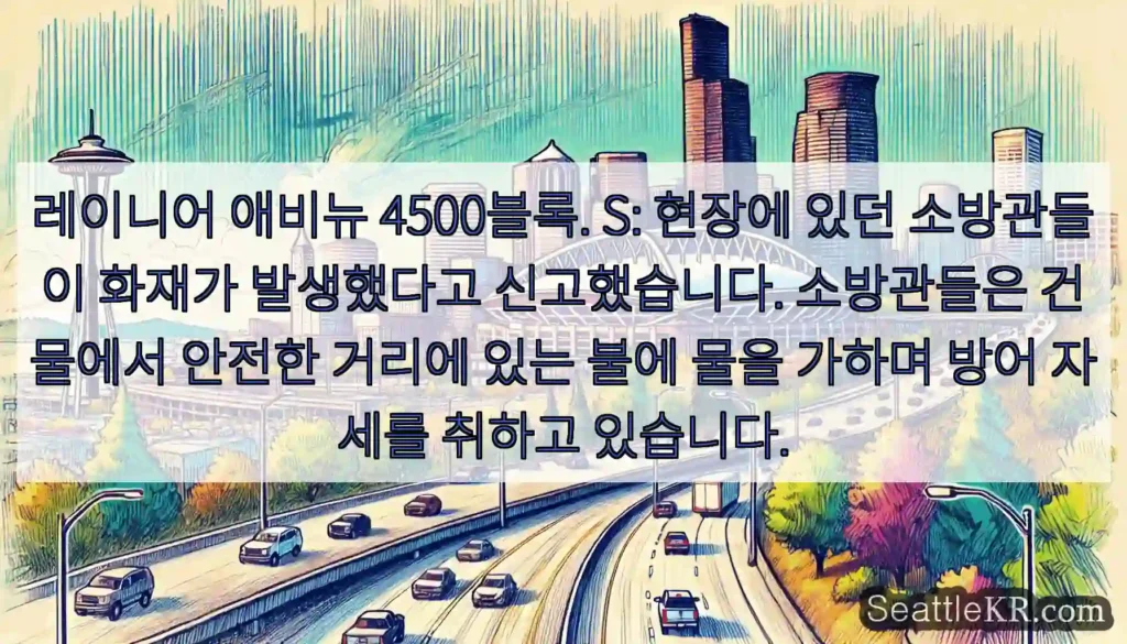 레이니어 애비뉴 4500블록. S: 현장에 있던 소방관들이 화재가 발생했다고