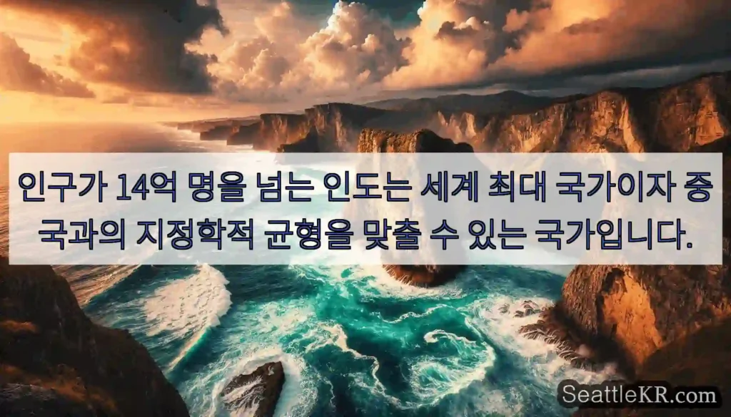 인구가 14억 명을 넘는 인도는 세계 최대 국가이자 중국과의 지정학적 균형을 맞출 수