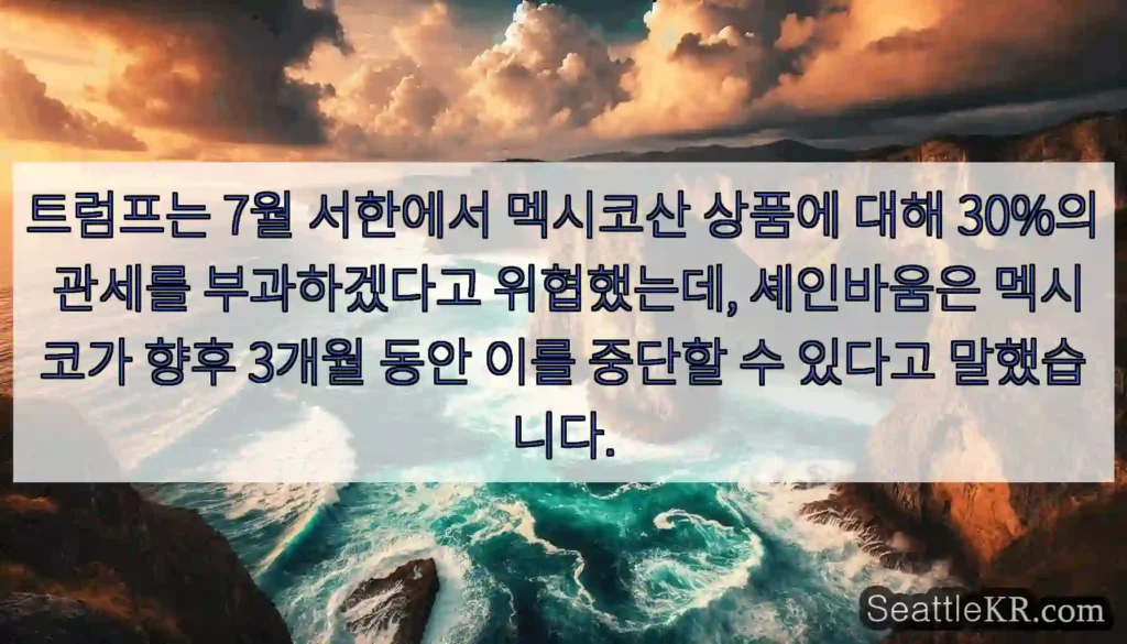 트럼프는 7월 서한에서 멕시코산 상품에 대해 30%의 관세를 부과하겠다고 위협했는데,
