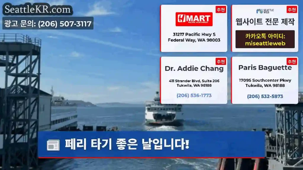 페리 타기 좋은 날입니다!
