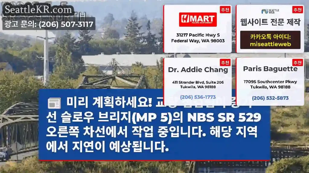 미리 계획하세요! 교량 점검팀이 증기선 슬로우 브리지(MP 5)의 NBS SR 529