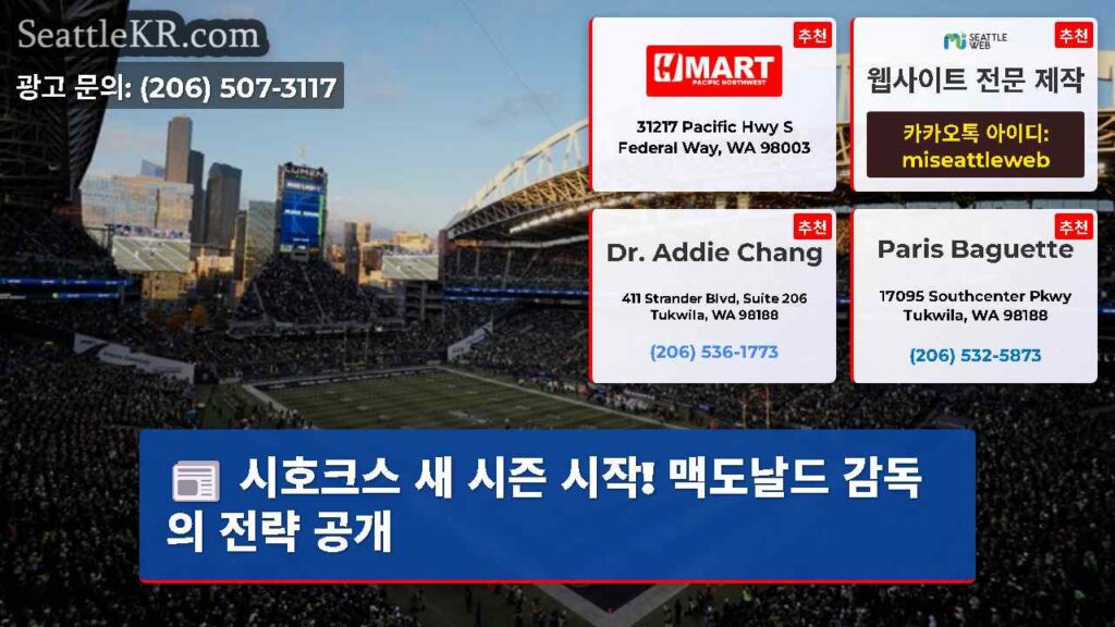 시호크스 새 시즌 시작! 맥도날드 감독의 전략 공개