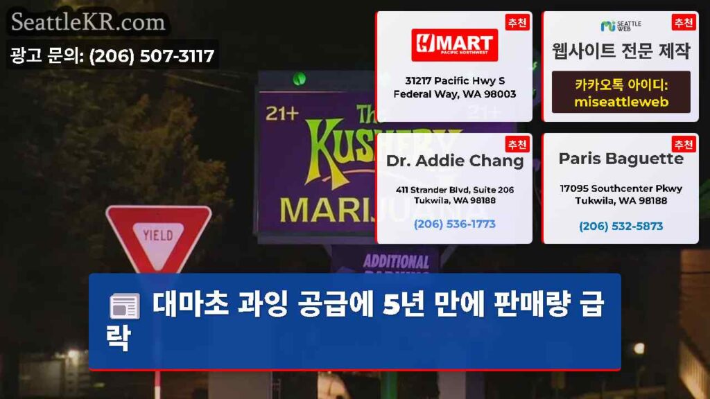 대마초 과잉 공급에 5년 만에 판매량 급락