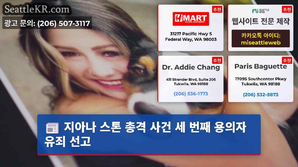 지아나 스톤 총격 사건 세 번째 용의자 유죄 선고