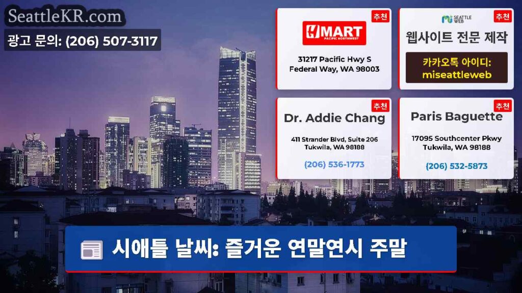 Home 5 시애틀 날씨: 즐거운 연말연시 주말
