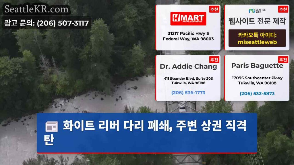 화이트 리버 다리 폐쇄, 주변 상권 직격탄