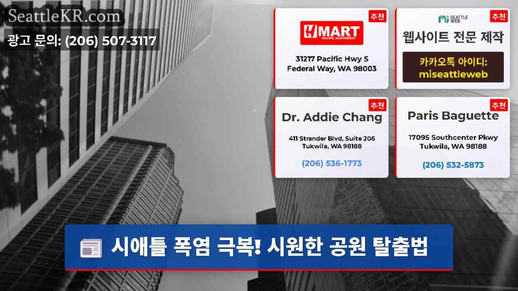 시애틀 폭염 극복! 시원한 공원 탈출법