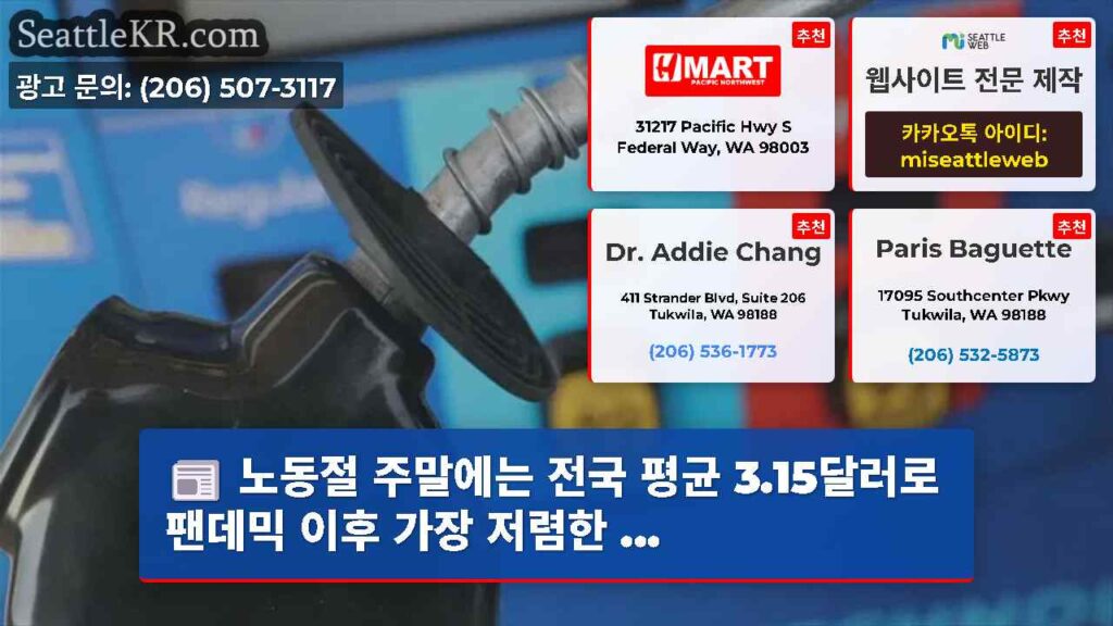 노동절 주말에는 전국 평균 3.15달러로 팬데믹 이후 가장 저렴한 ...