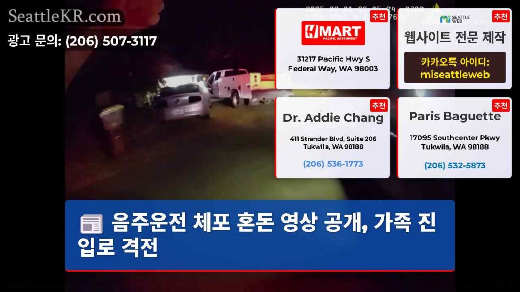 음주운전 체포 혼돈 영상 공개, 가족 진입로 격전