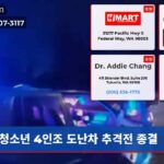 청소년 4인조 도난차 추격전 종결