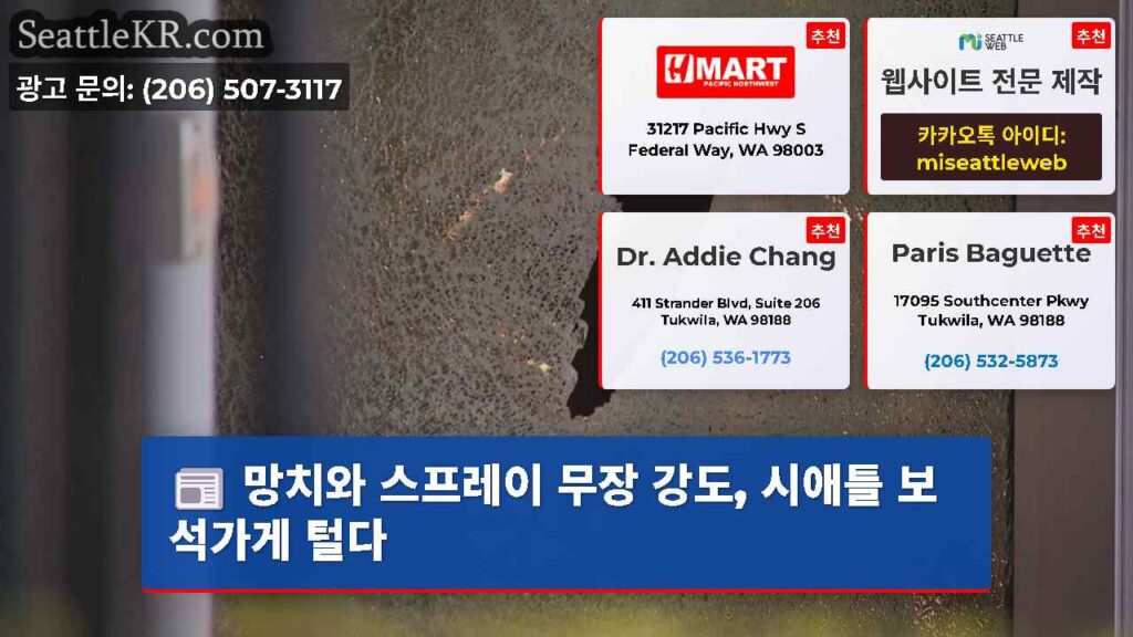 망치와 스프레이 무장 강도, 시애틀 보석가게 털다