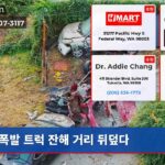 폭발 트럭 잔해 거리 뒤덮다