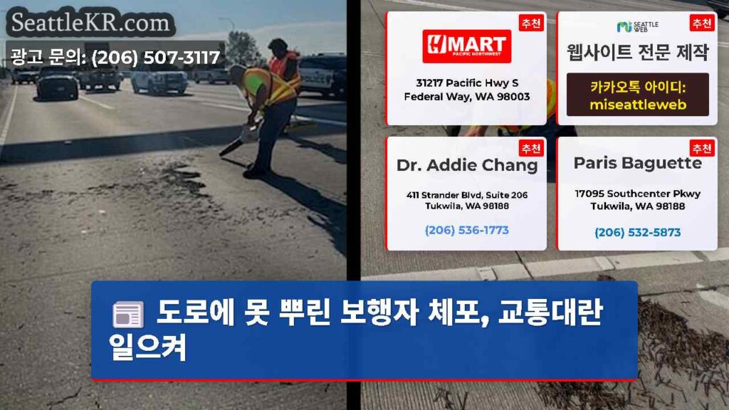 도로에 못 뿌린 보행자 체포, 교통대란 일으켜