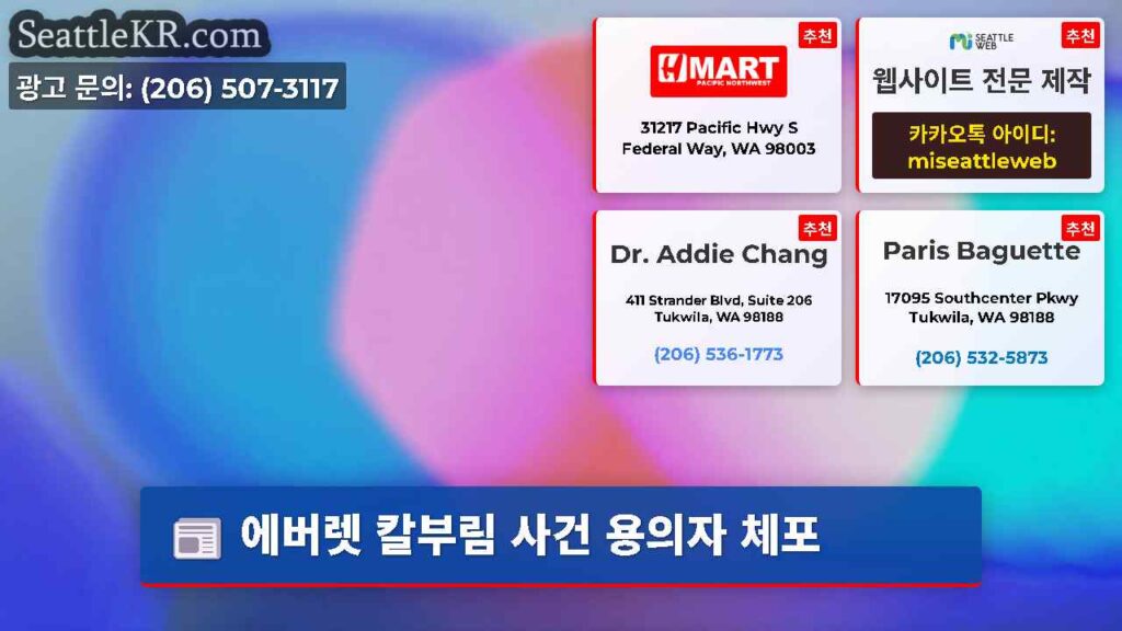 에버렛 칼부림 사건 용의자 체포