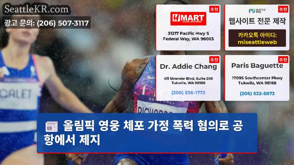 올림픽 영웅 체포 가정 폭력 혐의로 공항에서 제지