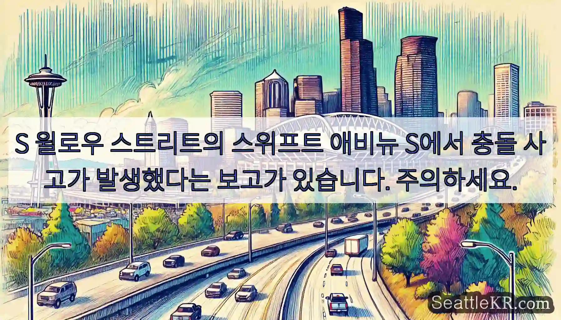 S 윌로우 스트리트의 스위프트 애비뉴 S에서 충돌 사고가 발생했다는 보고가 있습니다.