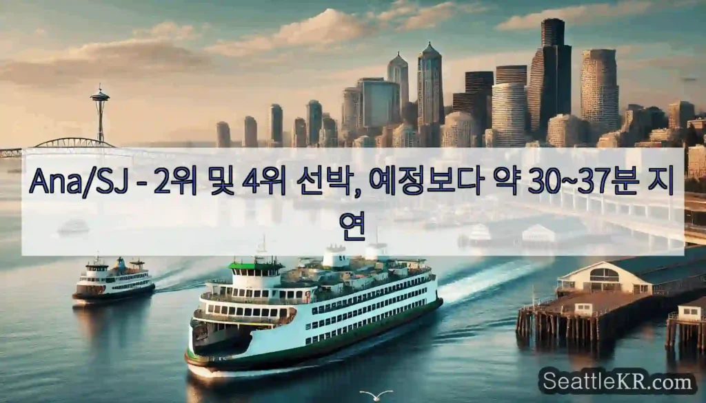 Ana/SJ - 2위 및 4위 선박, 예정보다 약 30~37분 지연