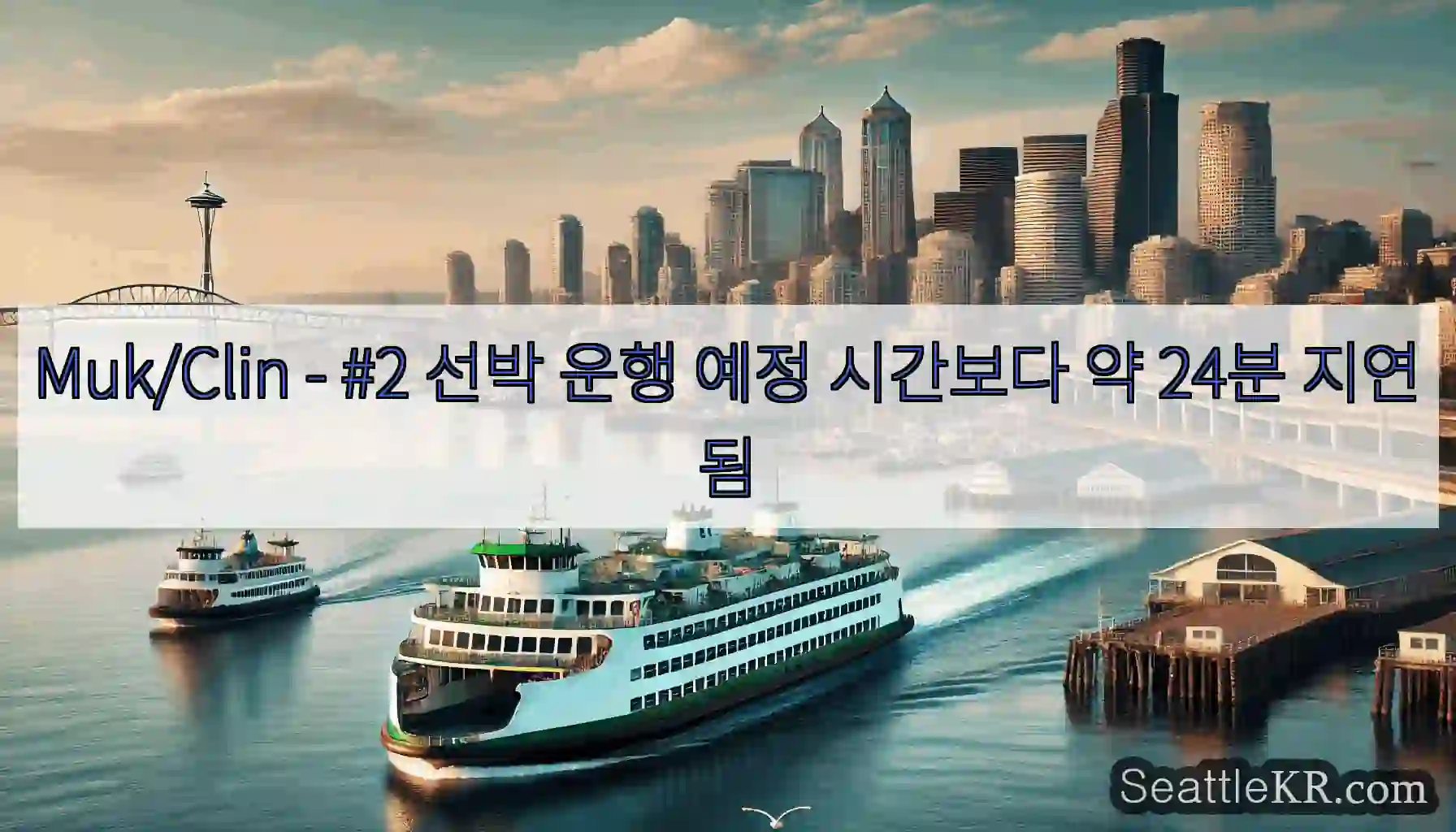 Muk/Clin - #2 선박 운행 예정 시간보다 약 24분 지연됨