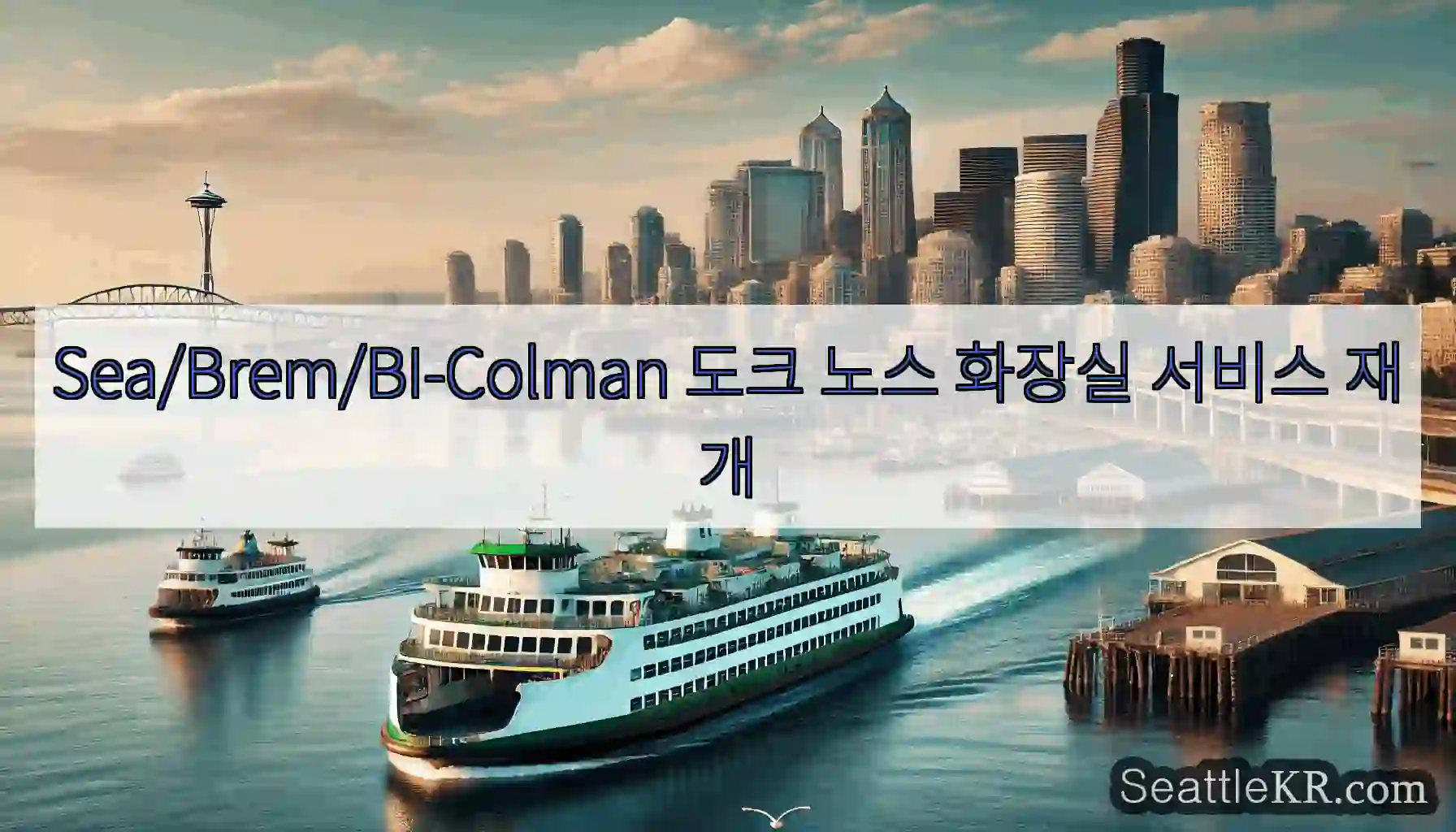 Sea/Brem/BI-Colman 도크 노스 화장실 서비스 재개