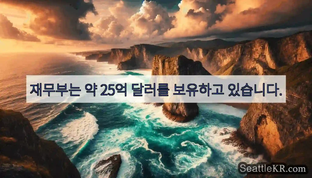 재무부는 약 25억 달러를 보유하고 있습니다.