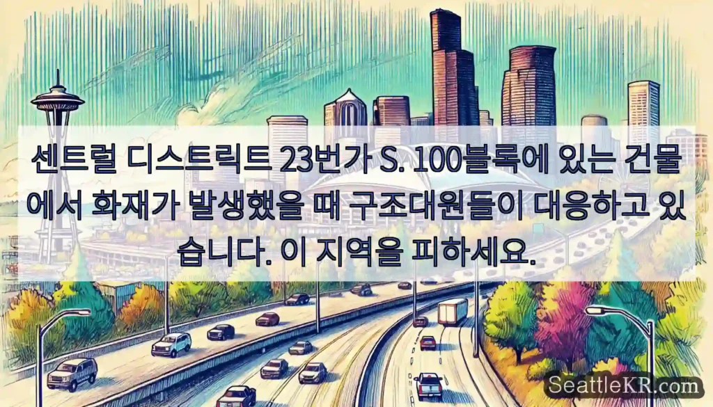 센트럴 디스트릭트 23번가 S. 100블록에 있는 건물에서 화재가 발생했을 때