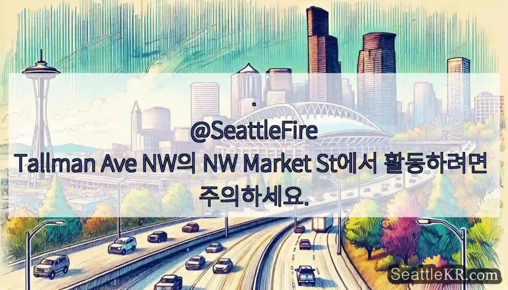 . @SeattleFire Tallman Ave NW의 NW Market St에서
