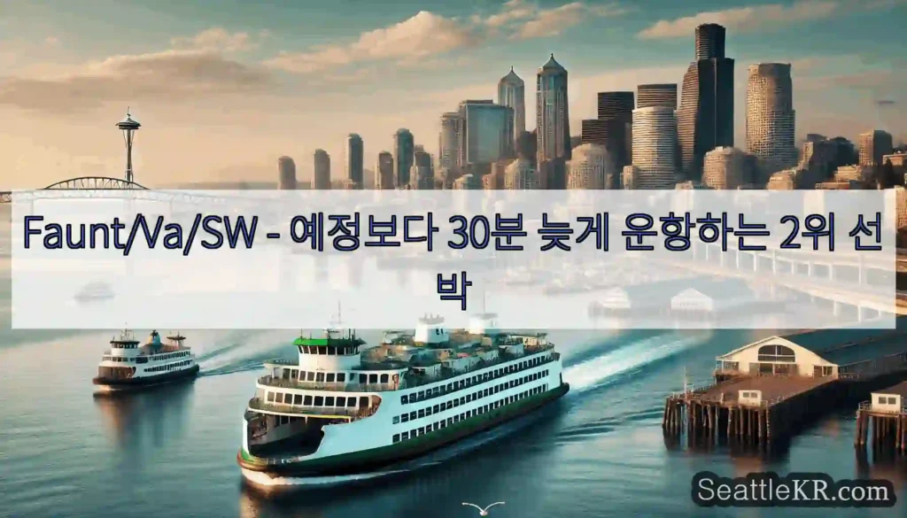 Faunt/Va/SW - 예정보다 30분 늦게 운항하는 2위 선박