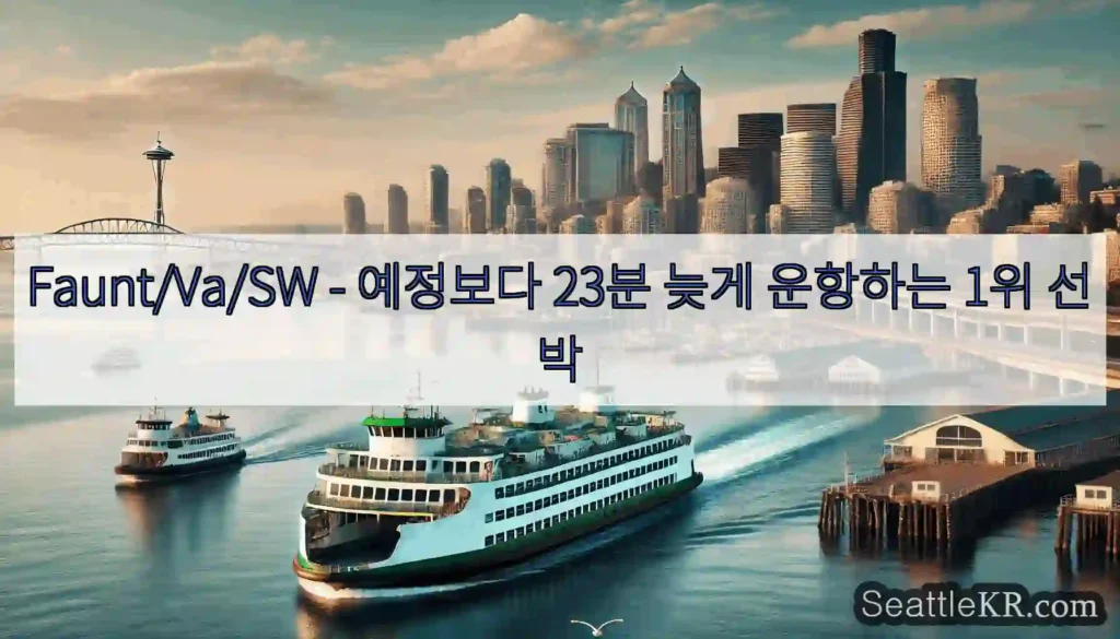 Faunt/Va/SW - 예정보다 23분 늦게 운항하는 1위 선박