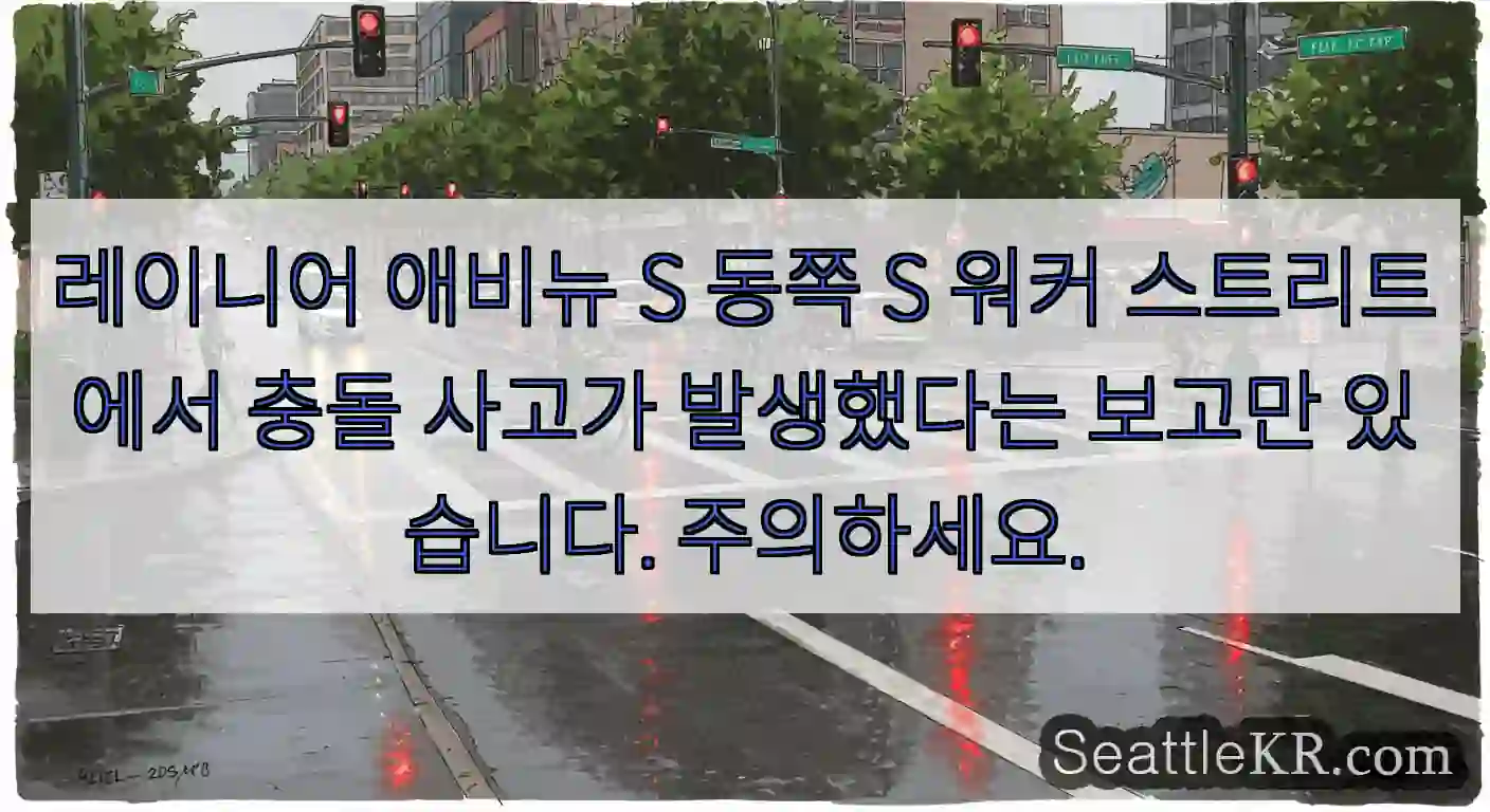 레이니어 애비뉴 S 동쪽 S 워커 스트리트에서 충돌 사고가 발생했다는 보고만 있습니다.