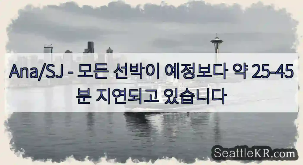 Ana/SJ - 모든 선박이 예정보다 약 25-45분 지연되고 있습니다