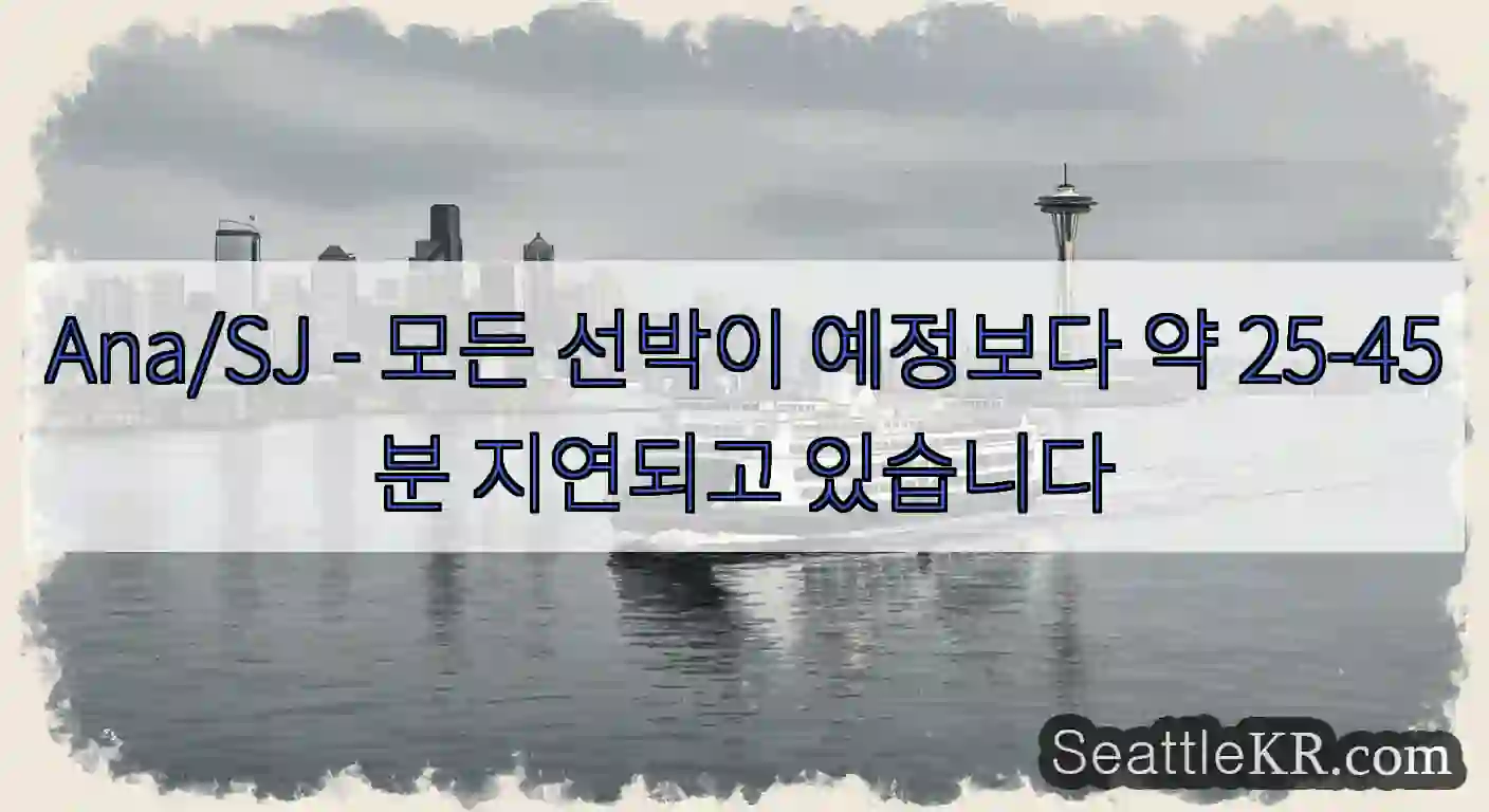 Ana/SJ - 모든 선박이 예정보다 약 25-45분 지연되고 있습니다