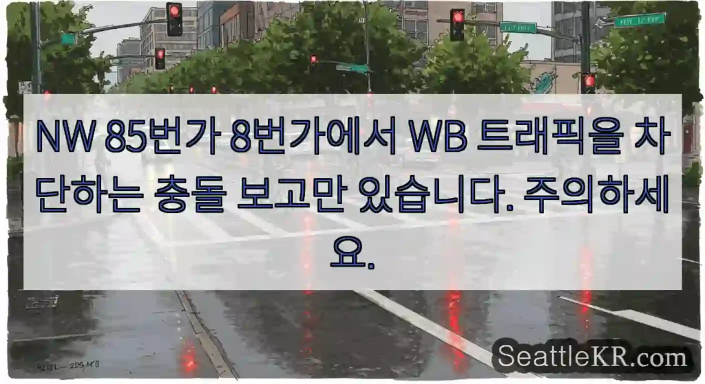 NW 85번가 8번가에서 WB 트래픽을 차단하는 충돌 보고만 있습니다. 주의하세요.