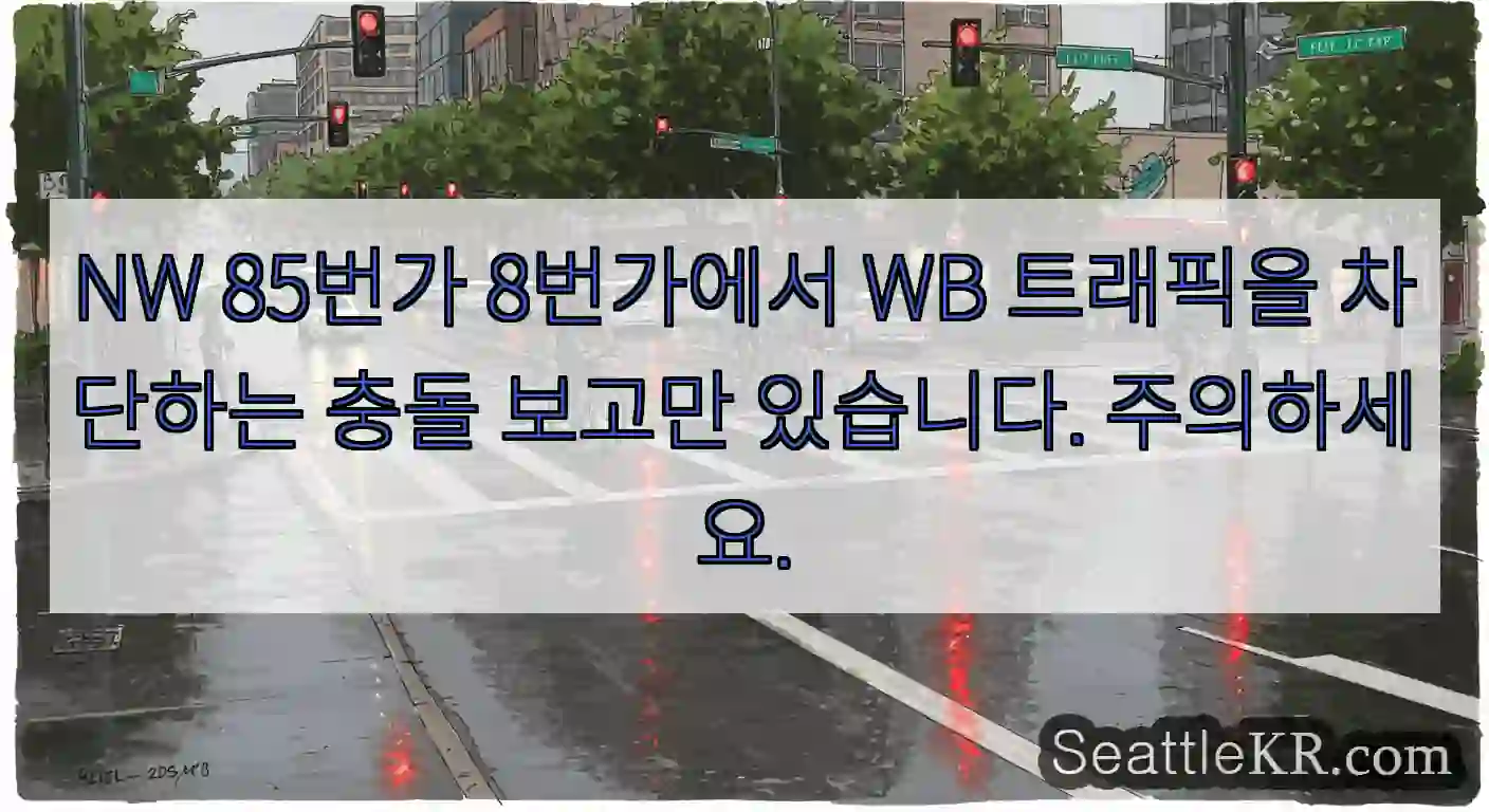 NW 85번가 8번가에서 WB 트래픽을 차단하는 충돌 보고만 있습니다. 주의하세요.