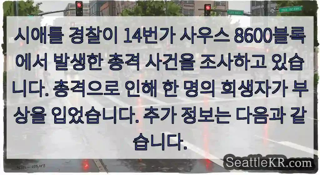 시애틀 경찰이 14번가 사우스 8600블록에서 발생한 총격 사건을 조사하고 있습니다.