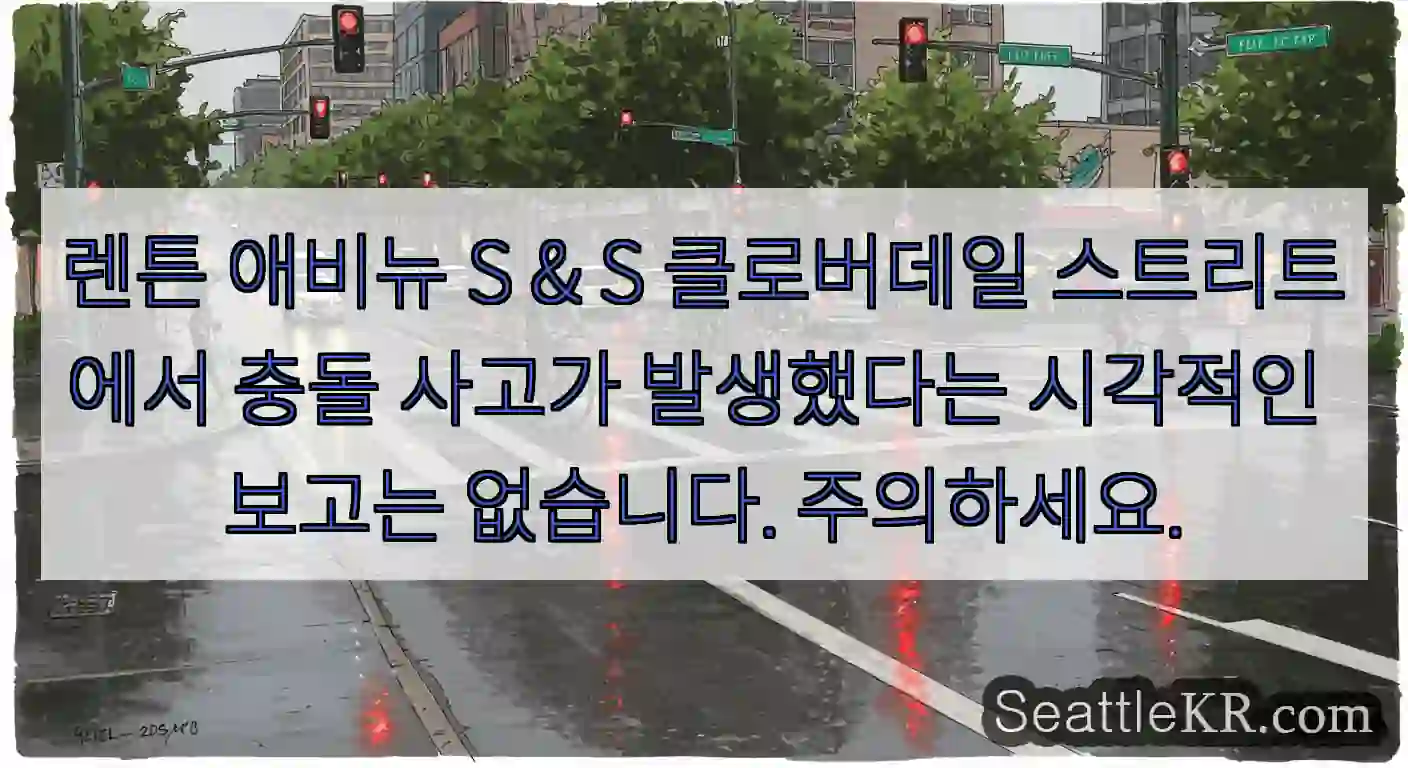 렌튼 애비뉴 S & S 클로버데일 스트리트에서 충돌 사고가 발생했다는 시각적인 보고는