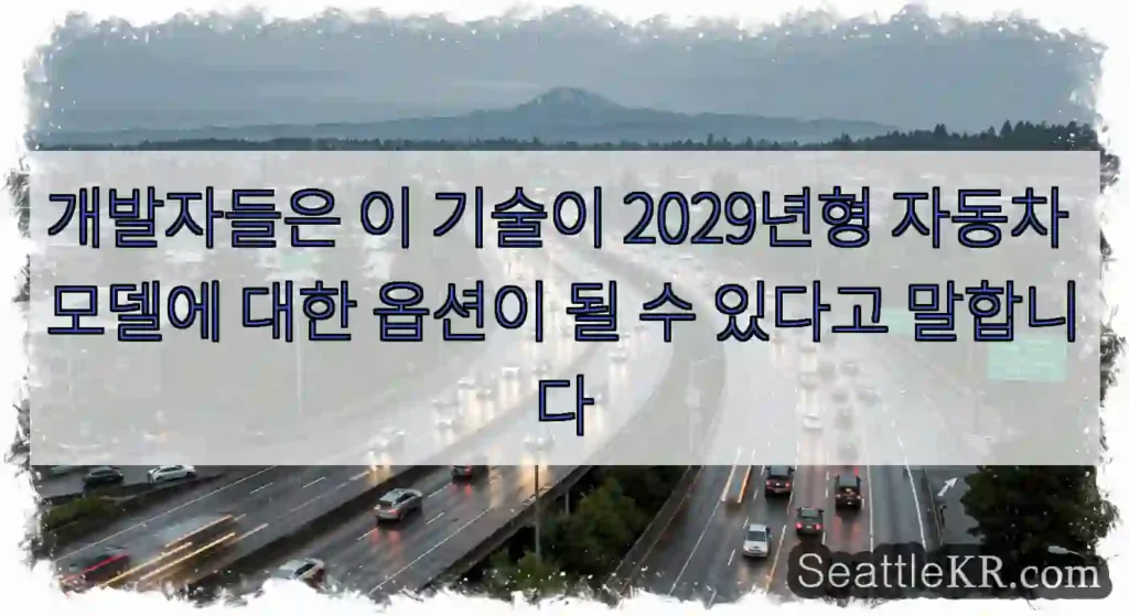 개발자들은 이 기술이 2029년형 자동차 모델에 대한 옵션이 될 수 있다고 말합니다