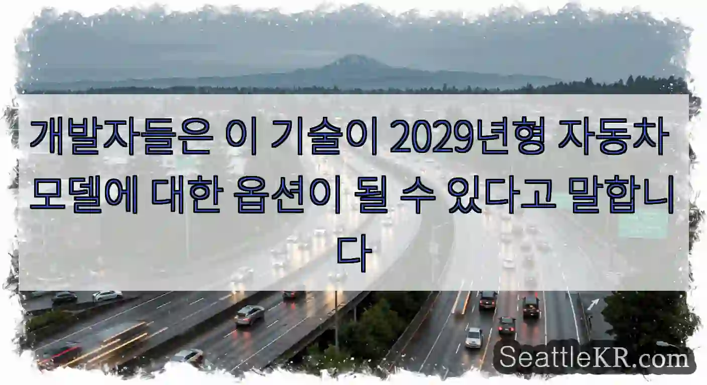 개발자들은 이 기술이 2029년형 자동차 모델에 대한 옵션이 될 수 있다고 말합니다