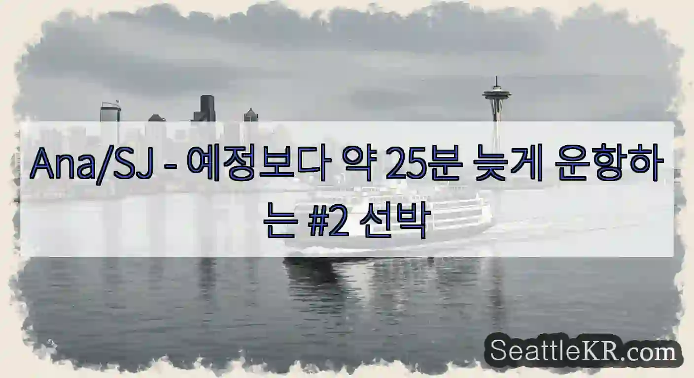 Ana/SJ - 예정보다 약 25분 늦게 운항하는 #2 선박
