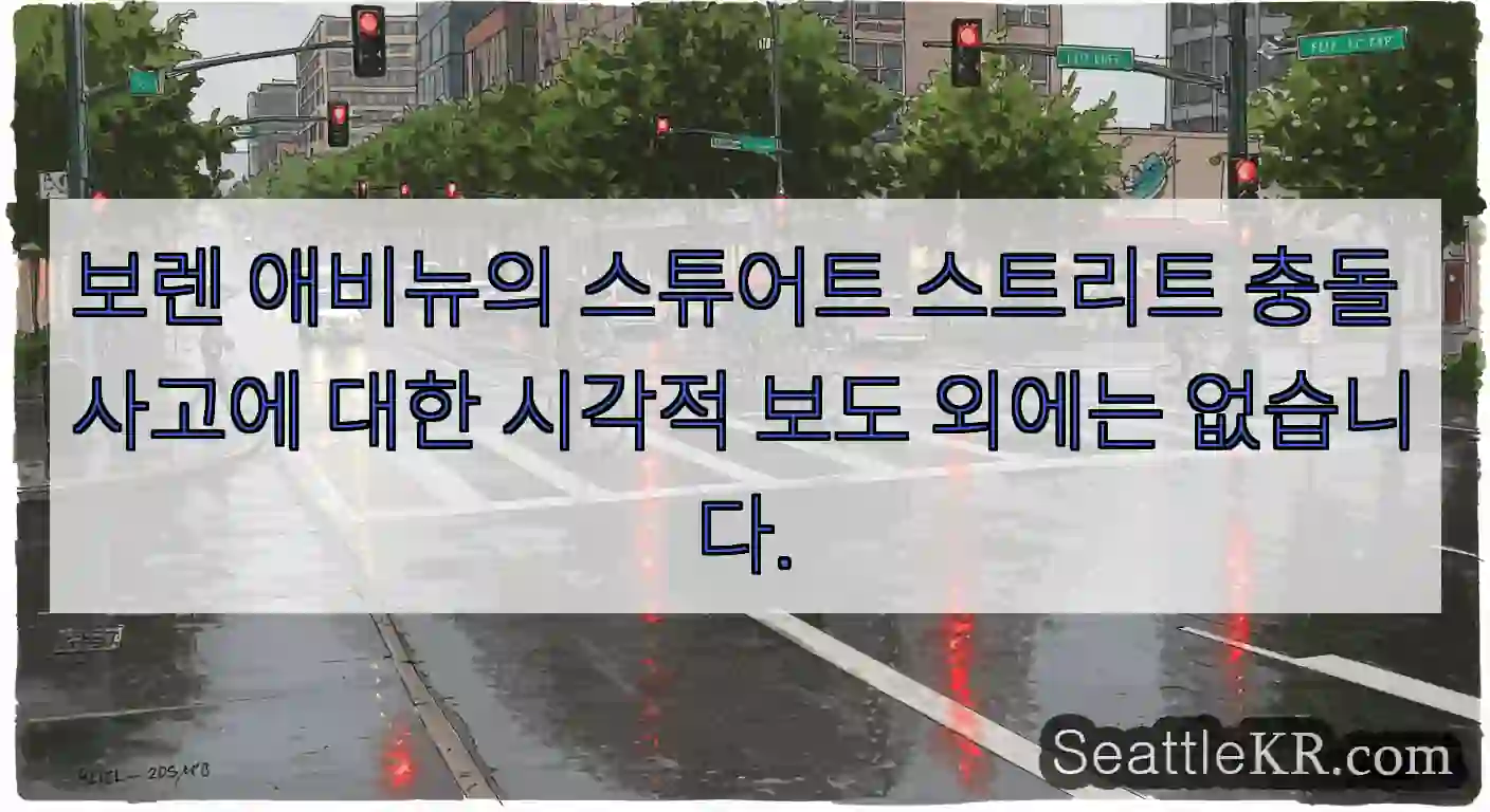 보렌 애비뉴의 스튜어트 스트리트 충돌 사고에 대한 시각적 보도 외에는 없습니다.