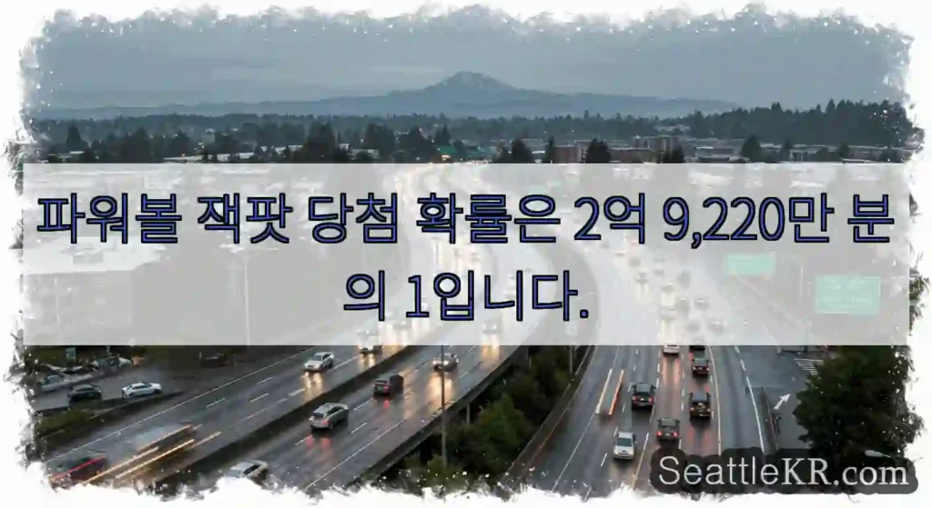 파워볼 잭팟 당첨 확률은 2억 9,220만 분의 1입니다.