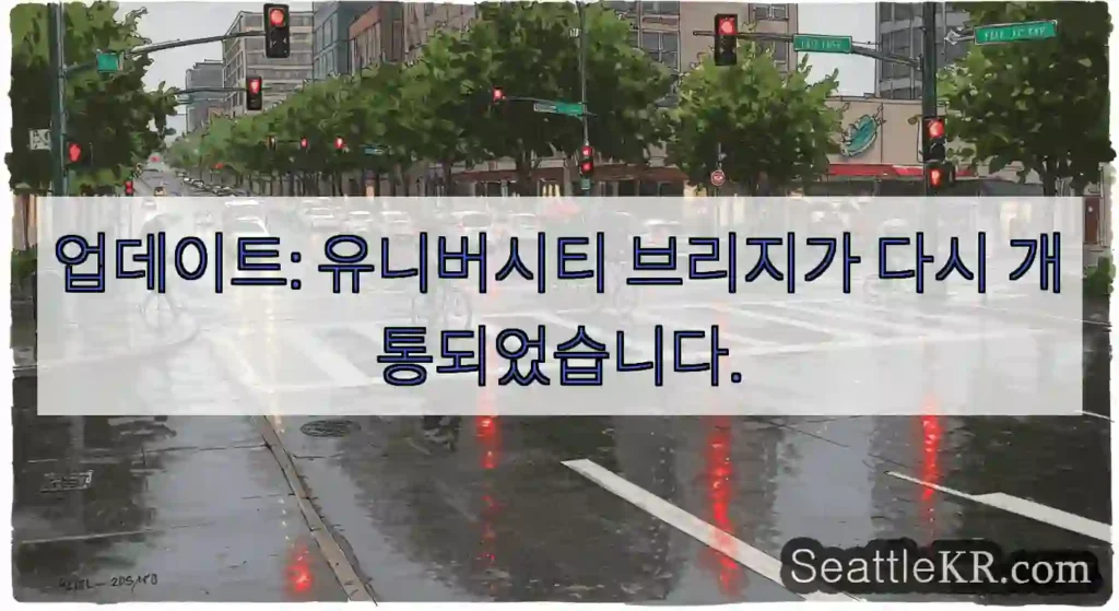 업데이트: 유니버시티 브리지가 다시 개통되었습니다.