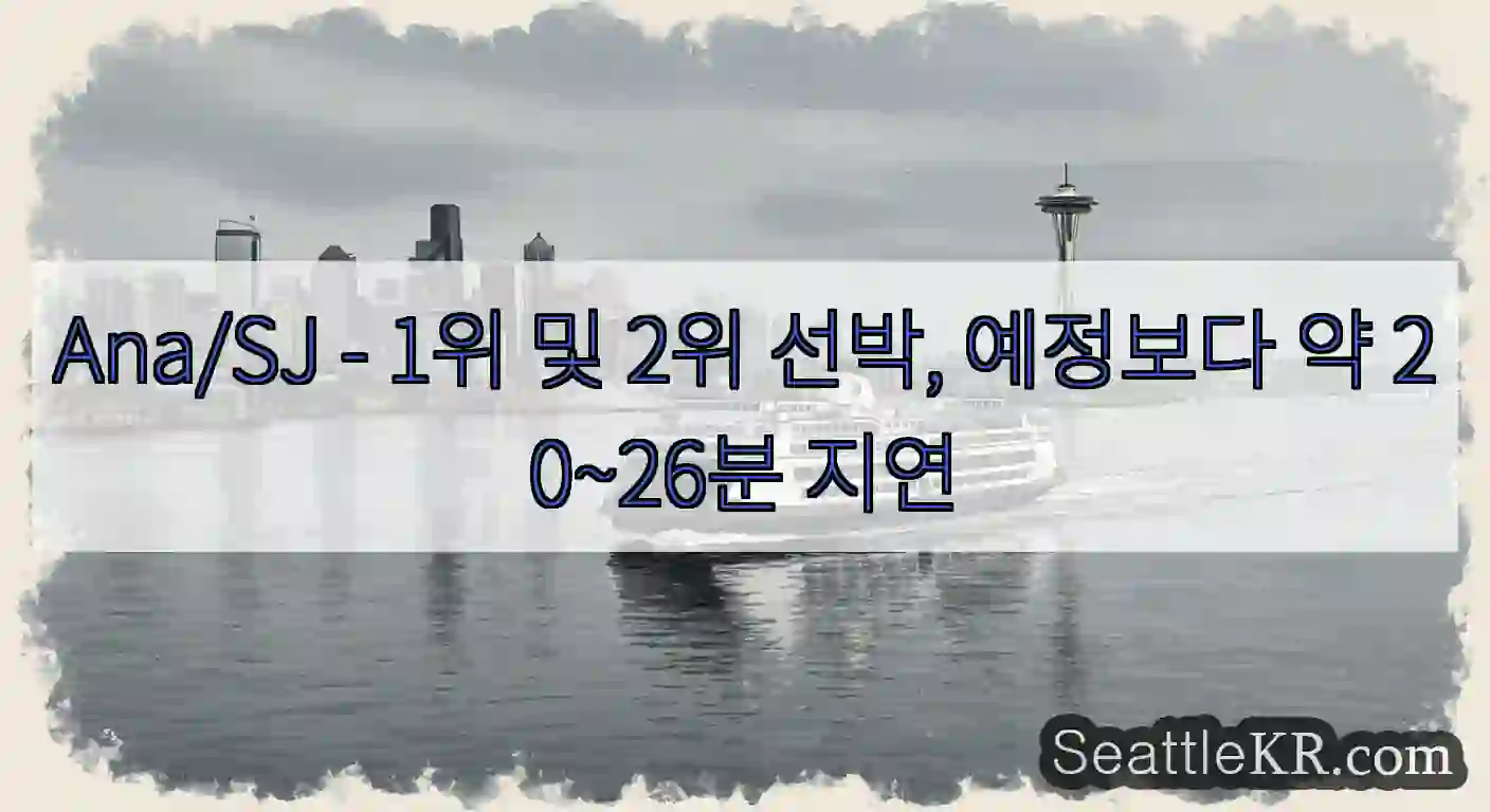 Ana/SJ - 1위 및 2위 선박, 예정보다 약 20~26분 지연