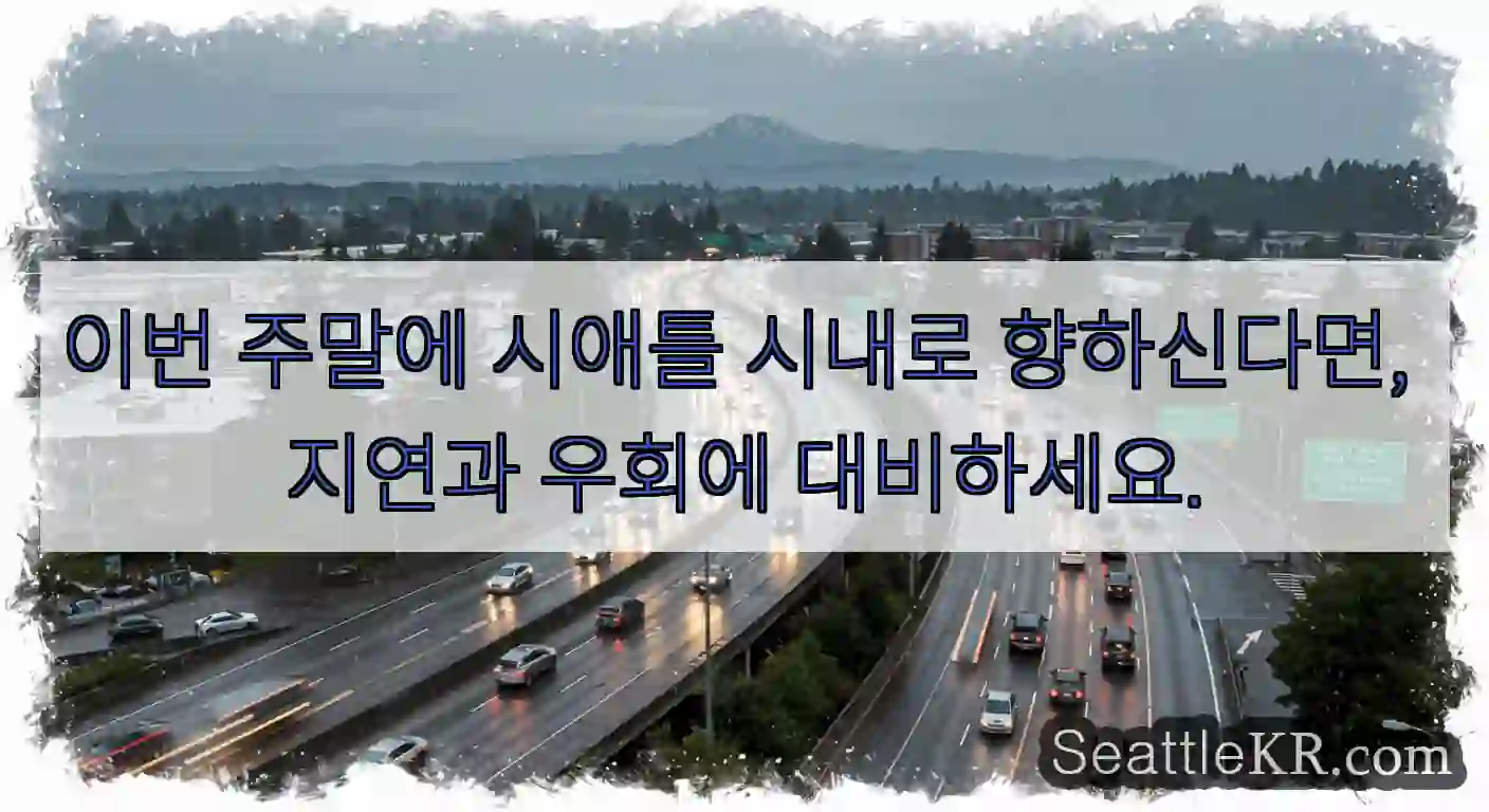 이번 주말에 시애틀 시내로 향하신다면, 지연과 우회에 대비하세요.