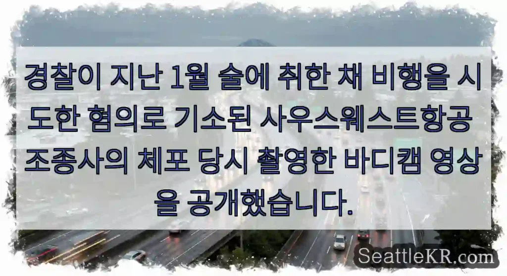 경찰이 지난 1월 술에 취한 채 비행을 시도한 혐의로 기소된 사우스웨스트항공 조종사의