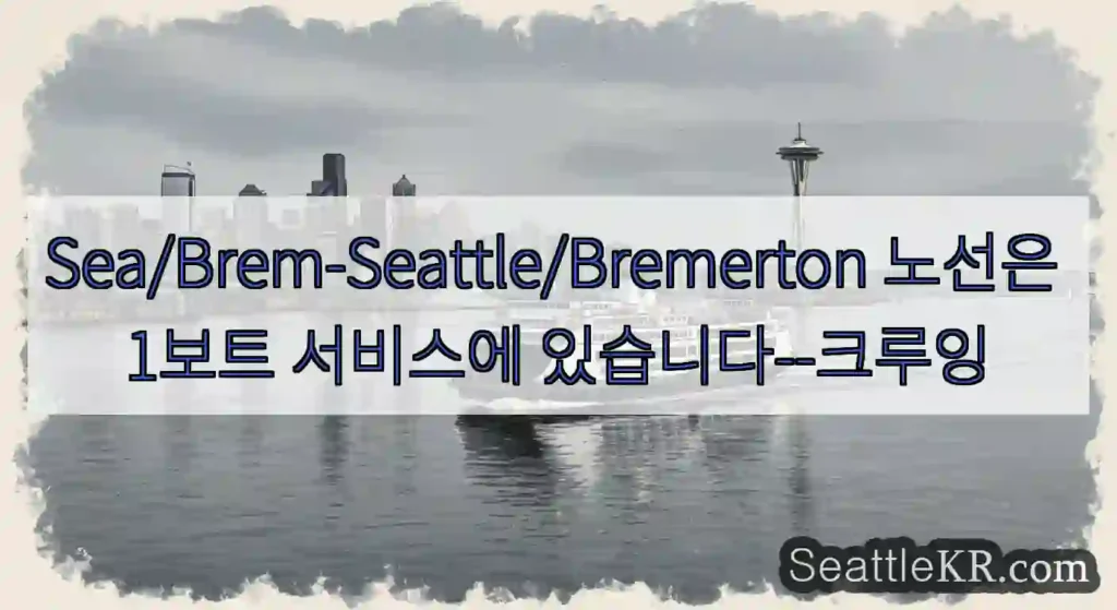 Sea/Brem-Seattle/Bremerton 노선은 1보트 서비스에 있습니다--크루잉