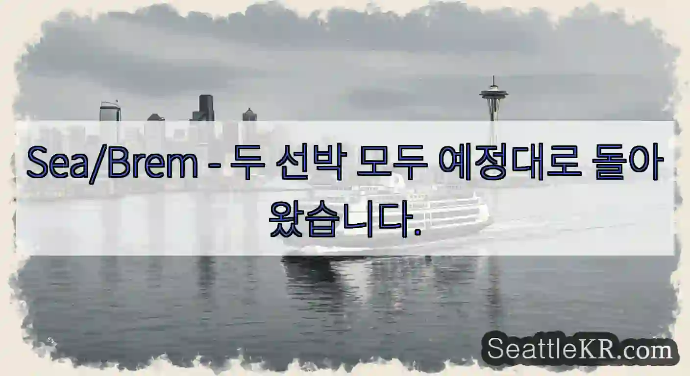 Sea/Brem - 두 선박 모두 예정대로 돌아왔습니다.