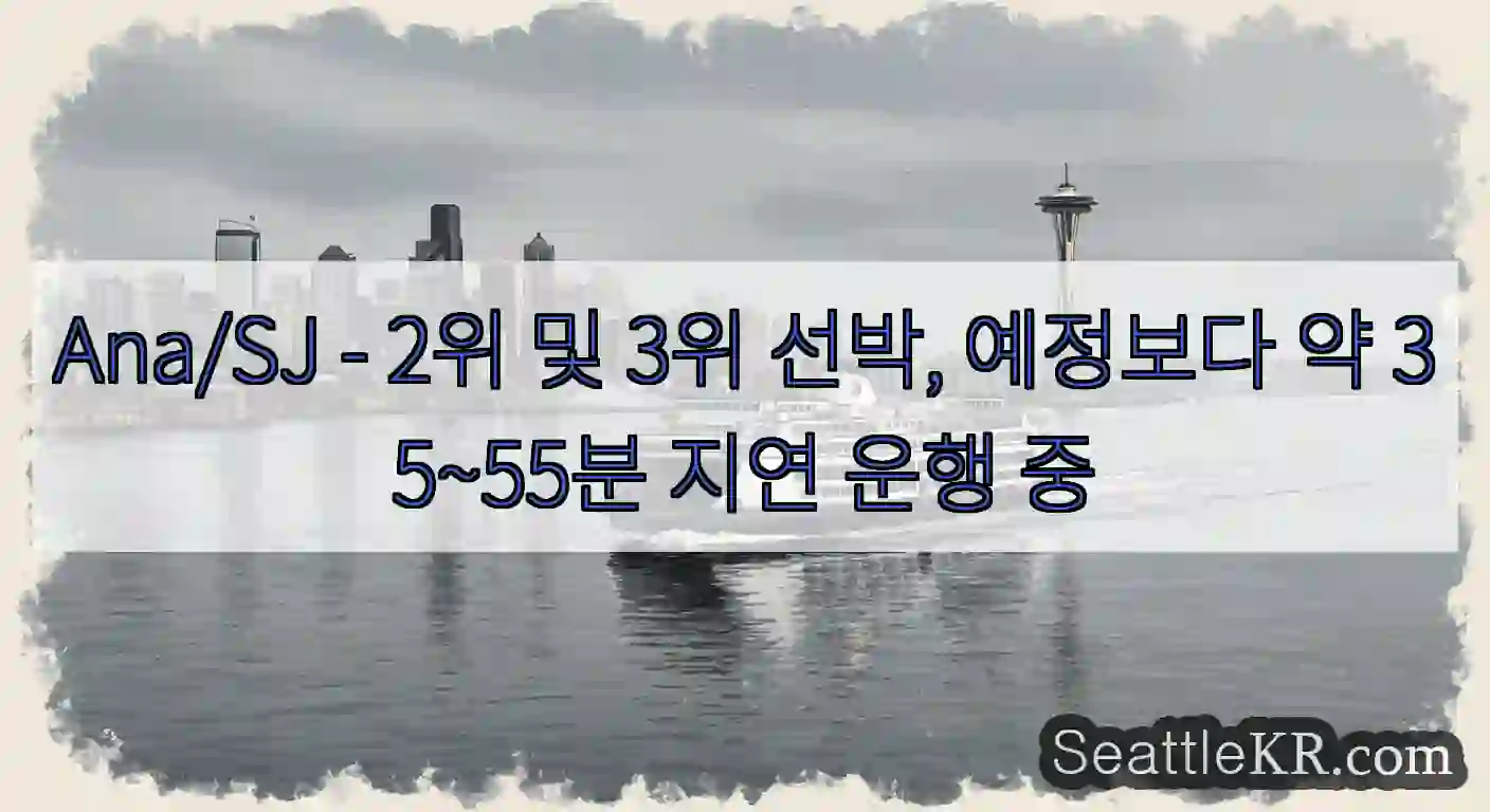 Ana/SJ - 2위 및 3위 선박, 예정보다 약 35~55분 지연 운행 중